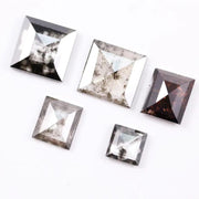 2.06 To 9.00 MM Princess Cut DIamond Grey & Brown CVD Diamond Natural Loose Diamond Use For Custom Jewerly