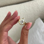 Elegant 3 carat pear cut diamond ideal for engagement ring centerpiece