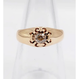 0.30 Ct Lab Grown Diamond Ring Round Cut Statement Engagement Ring