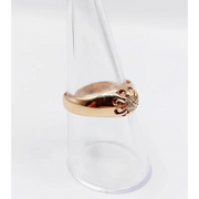 cushion and round cut 0.30 Ct lab created diamond engagement ring modern minimalist statement jewelry
