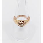 cushion and round cut 0.30 Ct lab created diamond engagement ring modern minimalist statement jewelry