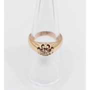 cushion and round cut 0.30 Ct lab created diamond engagement ring modern minimalist statement jewelry