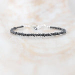 18.00 Ct black Colored rough diamond bracelet beads with raw luxury texture