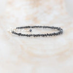18.00 Ct black Colored rough diamond bracelet beads with raw luxury texture