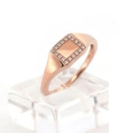 Elegant custom initial gold ring for women dainty signet alphabet jewelry everyday wear