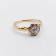 elegant 14K gold ring with 0.90 Ct lab created diamond solitaire engagement ring