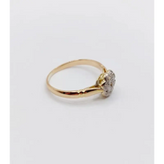 elegant 14K gold ring with 0.90 Ct lab created diamond solitaire engagement ring