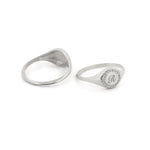 Stylish gold initial signet ring for women custom dainty alphabet jewelry design