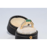 Fine lab created gemstone diamond ring with round pink center and brilliant white diamond setting