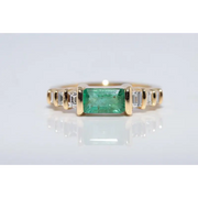 Fine lab created gemstone diamond ring with round pink center and brilliant white diamond setting