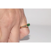 Fine lab created gemstone diamond ring with round pink center and brilliant white diamond setting