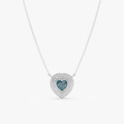 0.44 Ct genuine blue gemstone pendant necklace with deep color and elegant design, perfect for fine jewelry and stylish everyday wear