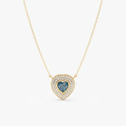 0.44 Ct genuine blue gemstone pendant necklace with deep color and elegant design, perfect for fine jewelry and stylish everyday wear