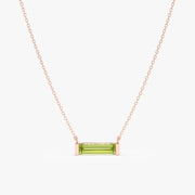 0.79 Ct Genuine Green Diamond Necklace Modern Minimalist Luxury Pendant Fine Jewelry for Women