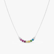 0.21 Ct genuine multicolour gemstone pendant necklace with vibrant colors and elegant design, perfect for unique fine jewelry and stylish everyday wear