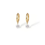 0.60 Ct lab grown drilled round cut diamond earrings for women in elegant fine jewelry style