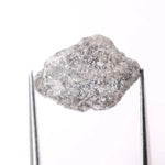 Gray diamond engagement ring with faceted lab grown gray diamond in modern setting