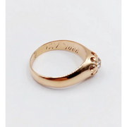 cushion and round cut 0.30 Ct lab created diamond engagement ring modern minimalist statement jewelry