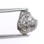Rose cut gray diamond jewelry handmade with ethical lab grown diamond