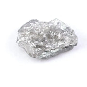 Vintage style gray diamond ring in white gold with brilliant cut diamond
