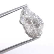 Vintage style gray diamond ring in white gold with brilliant cut diamond