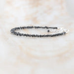 18.00 Ct black Colored rough diamond bracelet beads with raw luxury texture