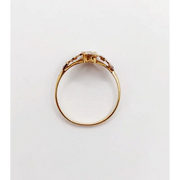 0.7 Ct pear shape rose cut lab created diamond ring dainty promise ring minimalist unique engagement jewelry