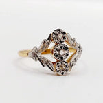 0.7 Ct pear shape rose cut lab created diamond ring dainty promise ring minimalist unique engagement jewelry
