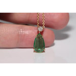 0.15 CT lab grown diamond pendant with a sparkling solitaire diamond on an elegant chain, minimalist fine jewelry for women
