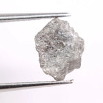 Gray diamond engagement ring with faceted lab grown gray diamond in modern setting