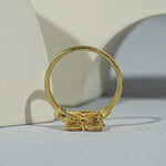 Wedding band vs engagement ring comparison with elegant diamond jewelry