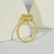 Rectangle engagement ring with elegant diamond sparkle and luxury design