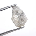 Natural gray diamond ring featuring salt and pepper inclusions and minimalist design