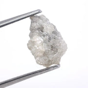 Natural gray diamond ring featuring salt and pepper inclusions and minimalist design