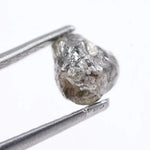 Rose cut gray diamond jewelry handmade with ethical lab grown diamond