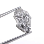 Vintage style gray diamond ring in white gold with brilliant cut diamond