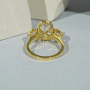 2 stone engagement ring with romantic dual diamond luxury setting