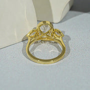 2 stone engagement ring with romantic dual diamond luxury setting