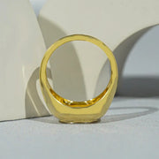 Big diamond ring with brilliant oversized gemstone and luxury finish