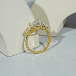 eternity wedding band paired with vintage wedding rings and fine jewelry rings luxury styling.