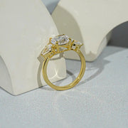 eternity wedding band paired with vintage wedding rings and fine jewelry rings luxury styling.