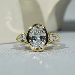 2 stone engagement ring with romantic dual diamond luxury setting