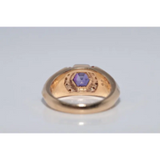 Modern lab created gemstone ring with aquamarine center and brilliant white diamonds
