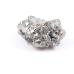 Salt and pepper diamond ring showcasing raw gray diamond texture and unique inclusions