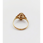 0.7 Ct pear shape rose cut lab created diamond ring dainty promise ring minimalist unique engagement jewelry