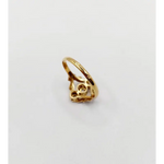 0.7 Ct pear shape rose cut lab created diamond ring dainty promise ring minimalist unique engagement jewelry