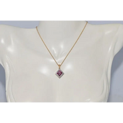 3.50 Ct lab-grown diamond vintage style necklace for women, elegant sparkling diamond jewelry with timeless design