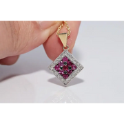 3.50 Ct lab-grown diamond vintage style necklace for women, elegant sparkling diamond jewelry with timeless design
