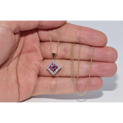 3.50 Ct lab-grown diamond vintage style necklace for women, elegant sparkling diamond jewelry with timeless design