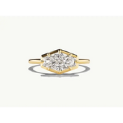 2.34 Ct CVD lab grown diamond in long kite hexagonal step cut, unique geometric loose diamond for custom engagement ring or fine jewelry